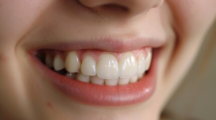 Fototapeta premium A person with a bright smile, highlighting the results of regular dental care