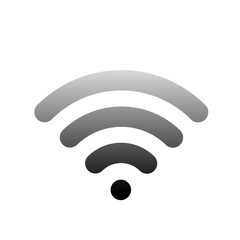 Wifi icon for interface design gradient color bar. Vector wlan access, wireless wifi hotspot signal sign, icon, symbol