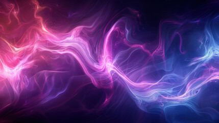 A vivid and dynamic abstract artwork featuring swirling patterns of pink and blue, creating a sense of movement and energy.