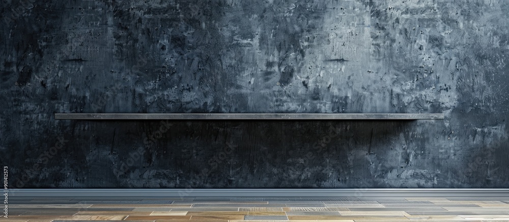 Leinwandbilder empty bookshelf and grey wall offering a versatile copy space image to showcase products or mock des