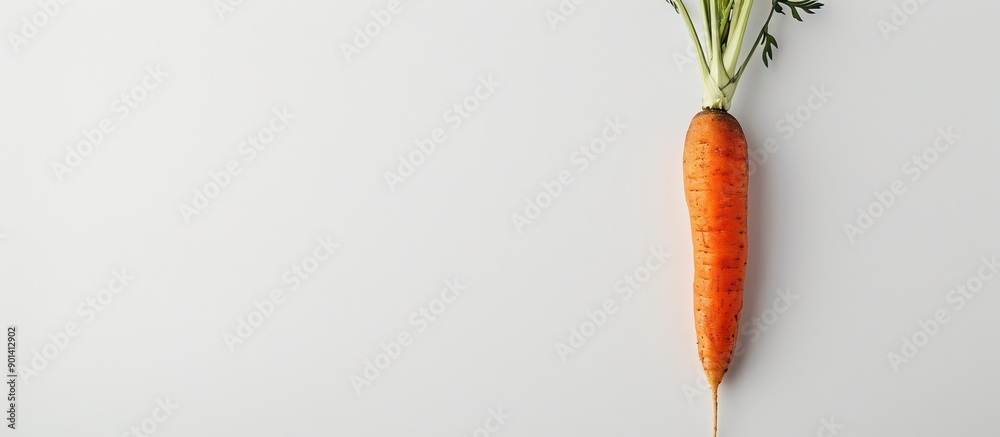 Aufkleber carrot on a white backdrop with copy space image