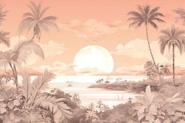 Obraz premium Sunset landscape outdoors nature.