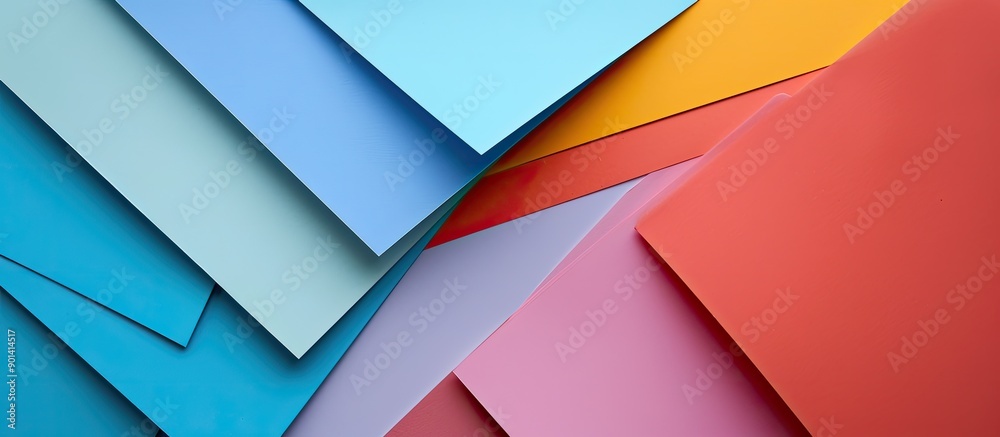 Poster various colored papers with a blank copy space image