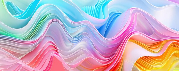 Obraz premium Gradient lines creating a fluid background, gradient abstract line art background, smooth transitions