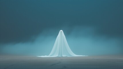 Ghost shadow standing in the dark,  Halloween concept.