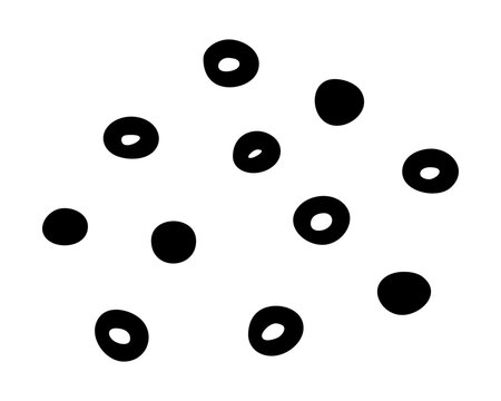 Dolka dot pattern. Abstract geometric vector background with small black circles on white background. Dots wallpaper. Perfect for card, screensaver, poster, invitation, home decor.