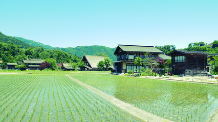 Obraz premium Shirakawa-go: at the foot of the sacred Mt. Hakusanis is one of Gifu's must-visit destinations