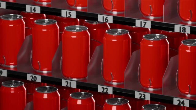 Vending machine loop 3D unsatisfying animation