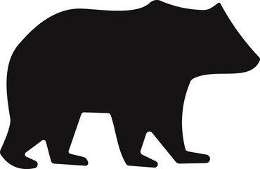 A black bear walking silhouette icon. animal wild vector