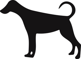 Dog or pet and puppy animal silhouette icon. mammal symbol forest or wild illustration