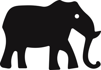 Elephant animal silhouette icon. mammal symbol forest or wild illustration