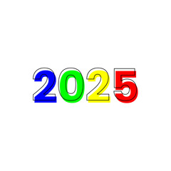 vector number 2025 good for new year design element