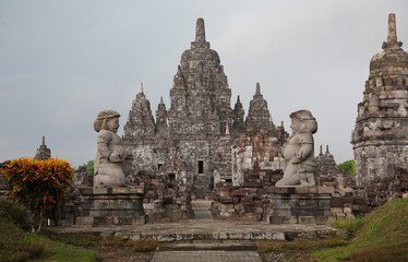 Fototapeta premium Templo Sewu, Conjunto de Prambanan, Yogyakarta, Java, Indonesia