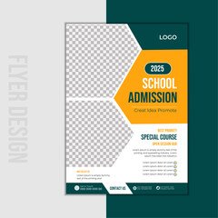 Obraz premium Education Flyer Design, back to school flyer template