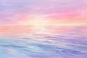 Obraz premium Pastel Sunset Serenity, Calm Waterscape