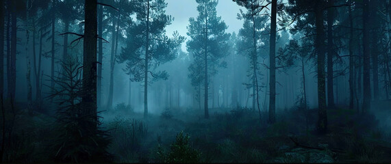 Naklejka premium Abstract gloomy background with fog