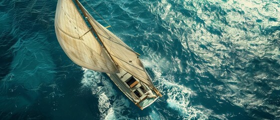 A senior adventurer setting sail solo, embracing the challenge and solitude of the sea