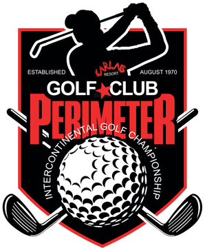 Golf club emblem Perimeter