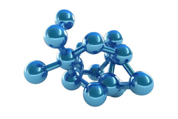 blue Molecule isolated on white