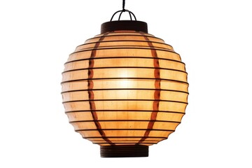 Fototapeta premium Japanese lantern lamp white background.