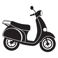 isolated on white background vector illustration scooter bike