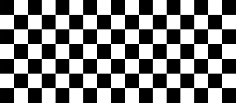 Black and white square grid pattern for background. Popular abstract grid pattern. Geometric square background in vintage 90s style.