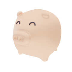 3d illustration of piggy bank for icons and symbols.3d render.