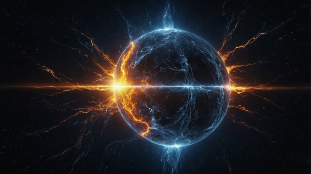 Photons journey ends at a solar cell a moment of impact sparking a silent yet profound energy transformation.