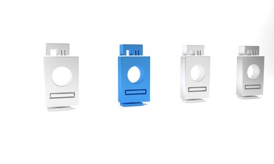 Blue Passport with ticket icon isolated on white background. Identification Document. Concept travel and tourism. Minimalism concept. 3D render illustration