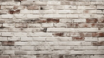 Obraz premium Abstract old white brick wall textured background. Neural network ai generated art