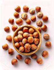 hazelnut isolated on white background