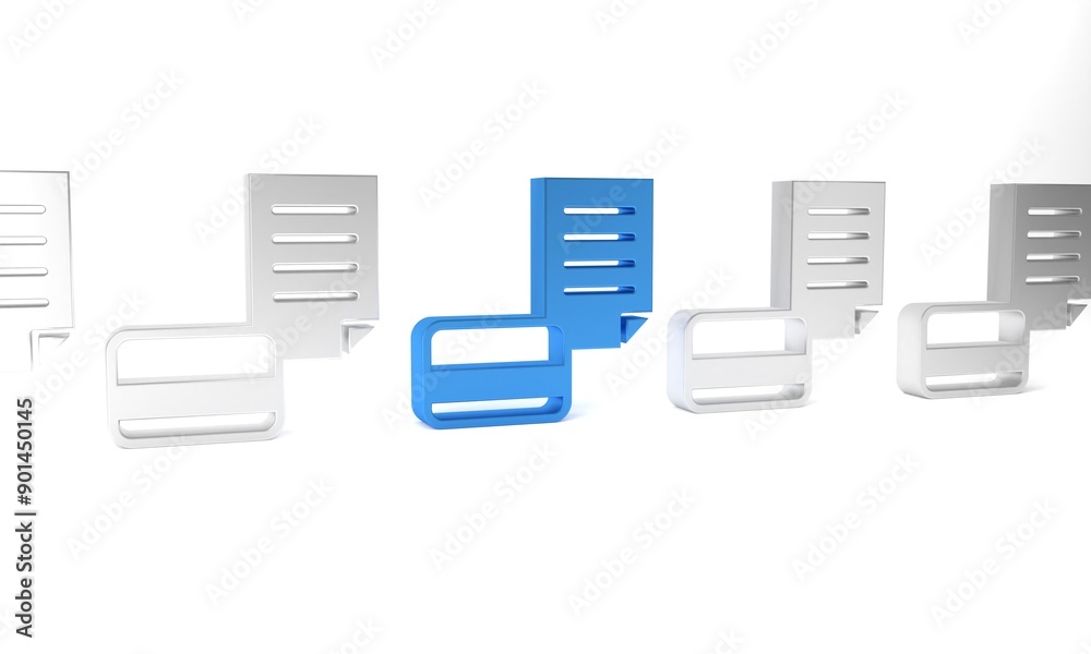 Sticker blue credit card icon isolated on white background. online payment. cash withdrawal. financial opera