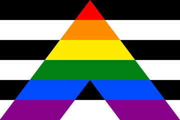 Ally Pride Flag background Illustration