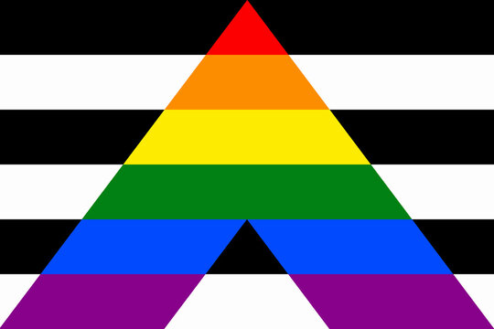 Ally Pride Flag background Illustration