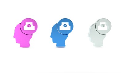 Colorful Spray can nozzle cap icon isolated on white background. Minimalism concept. 3D render illustration