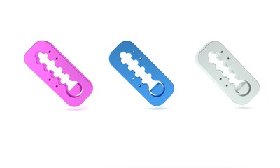 Colorful Meteorology thermometer measuring heat and cold icon isolated on white background. Thermometer equipment showing hot or cold weather. Minimalism concept. 3D render illustration