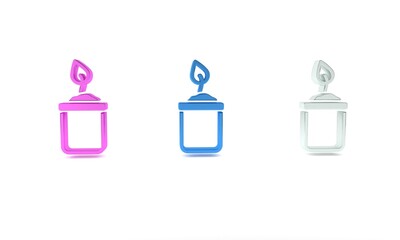 Colorful Sprout in bottle icon isolated on white background. Seed and seedling. Leaves sign. Leaf nature. Minimalism concept. 3D render illustration