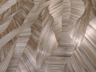 Geometric pattern floor and wall decorative wooden tile texture.