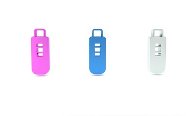 Colorful Pregnancy test icon isolated on white background. Minimalism concept. 3D render illustration