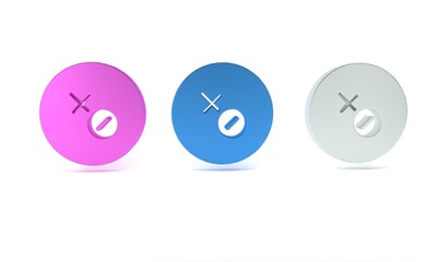 Colorful Venus symbol icon isolated on white background. Astrology, numerology, horoscope, astronomy. Minimalism concept. 3D render illustration