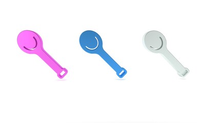 Colorful Sauna ladle icon isolated on white background. Minimalism concept. 3D render illustration