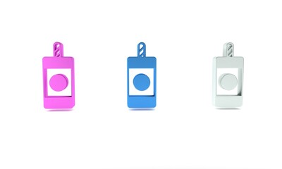 Colorful Firework icon isolated on white background. Concept of fun party. Explosive pyrotechnic symbol. Lighting firecrackers. Minimalism concept. 3D render illustration