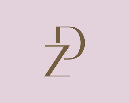 DZ or ZD letter logo icon design. Classic style luxury initials monogram.