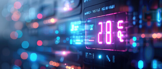 Explore a modern digital withdrawal receipt design featuring vibrant neon accents and intricate 3D holographic elements, ideal for financial and tech themes.