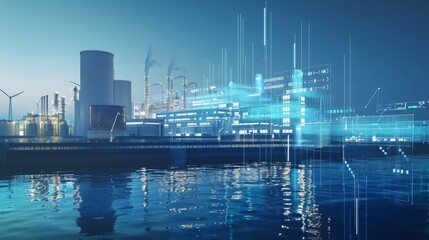 Rising with the Sun Futuristic Waterfront Energy Hub with CuttingEdge Technology and Sustainability Data