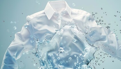 Floating White Shirt in Water Splash