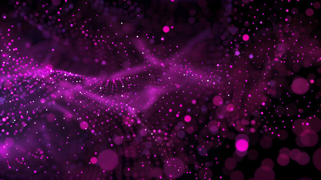 Futuristic pink trapcode form. Abstract dot background. data transfer particle effect