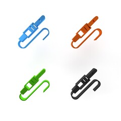 Colorful Audio jack icon isolated on white background. Audio cable for connection sound equipment. Plug wire. Musical instrument. Minimalism concept. 3D render illustration