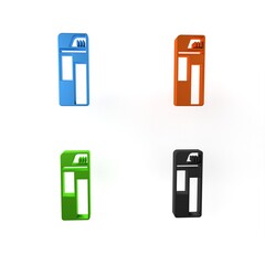 Colorful Lighter icon isolated on white background. Minimalism concept. 3D render illustration