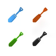 Colorful Screwdriver icon isolated on white background. Service tool symbol. Minimalism concept. 3D render illustration
